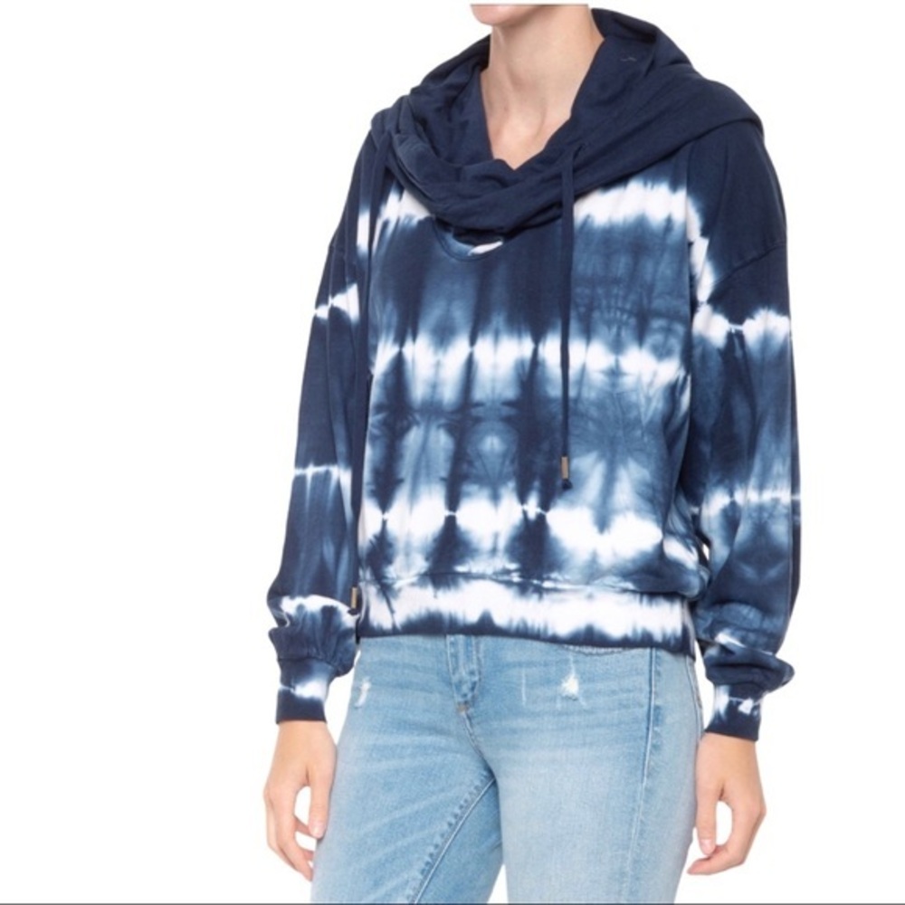 YOUNG FABULOUS & BROKE Hoodie Funnel Neck Tie Dye